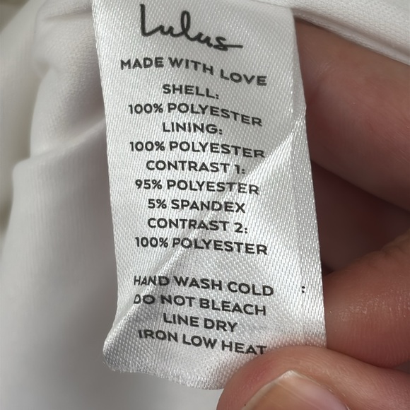 Lulus Glowing Intentions White SEQUIN Bustier Tie-Strap Mini Dress size M NWT - Picture 13 of 16